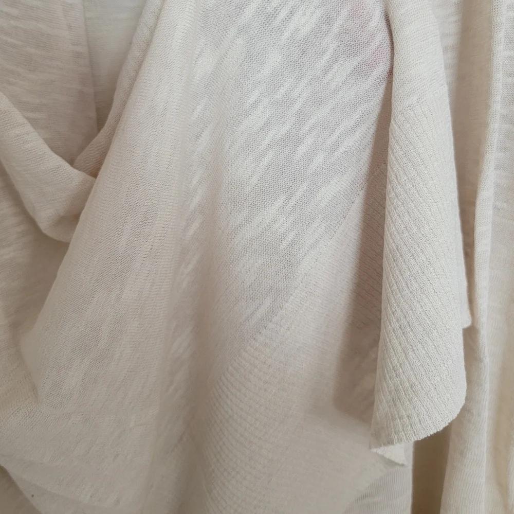 Coldwater Creek Cream Cardigan Sweater Lightweight Open-Front - Picture 5 of 9